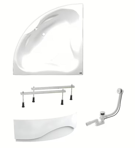 Kutna akrilna kada Laguna Cornelia 140 x 140 cm u lijevoj i desnoj izvedbi s prednjom i bočnom oblogom