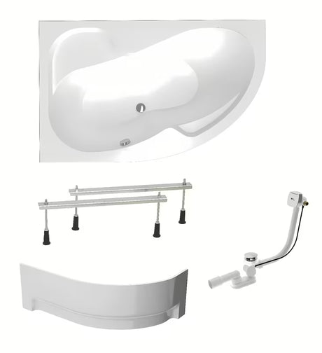 Laguna Fortuna Plus asimetrična kada lijeva 150 x 100 cm od akrila s oblogom i sifonom