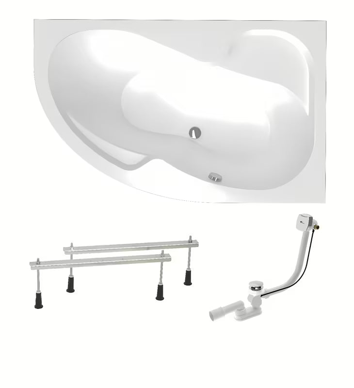 Asimetrična akrilna kada Laguna Fortuna Plus desna 160 x 100 cm