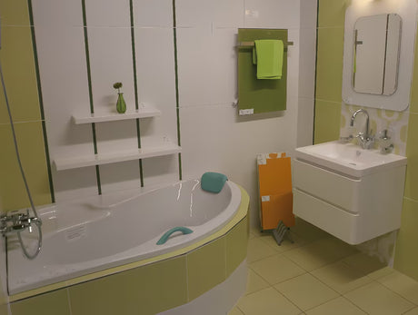 Zeleni ergonomski naslon za glavu za kadu Laguna Fortuna pro pruža udobnu potporu glavi tijekom kupanja.