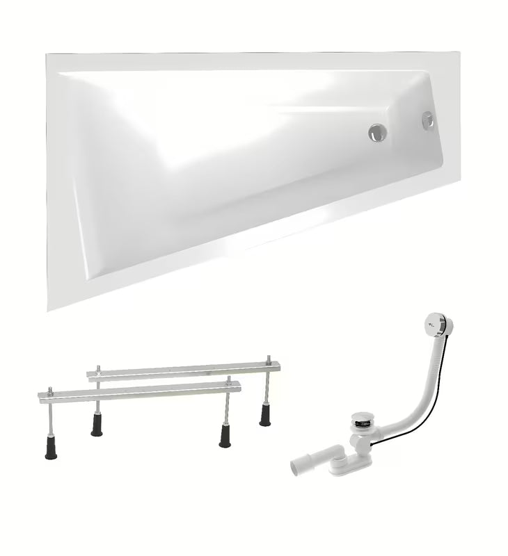 Lijeva asimetrična akrilna kada Laguna Idea Plus 160 x 100 cm