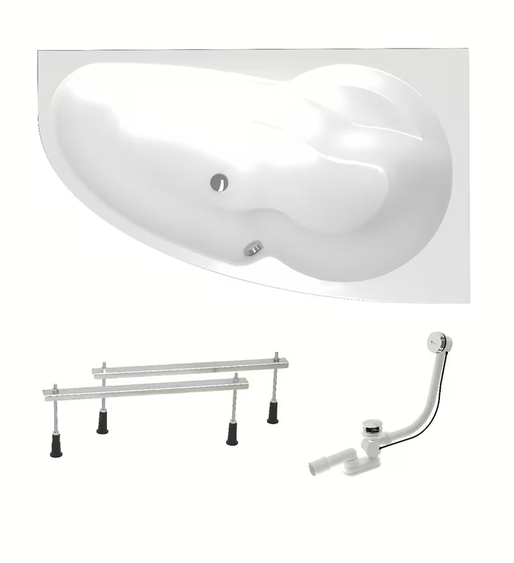 Desna asimetrična akrilna kada Laguna Luiza 140 x 95 cm