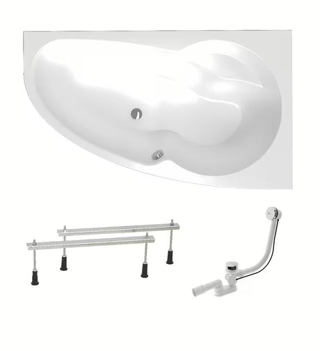 Laguna Luiza desna asimetrična akrilna kada 160 x 95 cm