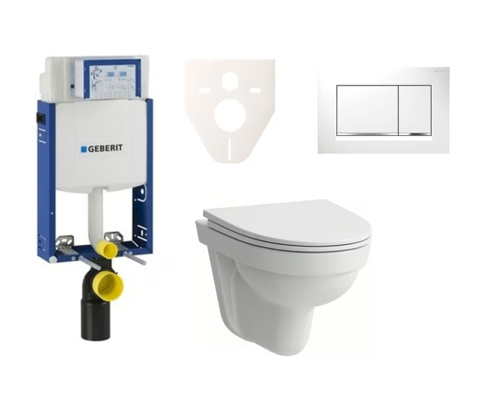 Viseći WC set Laufen Pro Nordic s podžbuknim modulom Geberit, rimless ispiranjem i sjedalom soft Close.