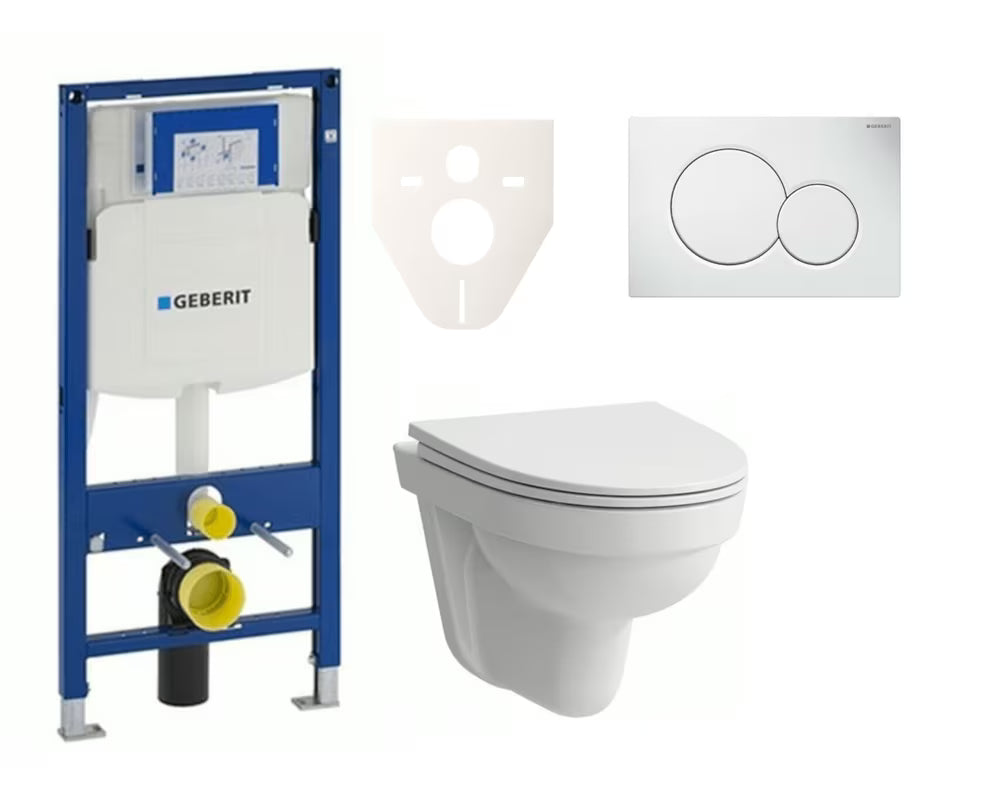 Viseći WC set Laufen Pro Nordic s modulom Geberit Duofix i bijelom tipkom za ispiranje