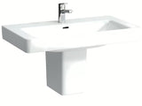 Umivaonik za Kupaonski Ormarić Laufen Pro S 85x46 cm od sjajne bijele keramike s otvorom pro slavinu u sredini.