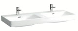 Bijeli keramički dvostruki umivaonik Laufen Pro S 120 x 46 cm s dva otvora pro slavinu
