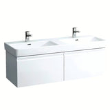 Bijeli keramički dvostruki umivaonik Laufen Pro S 130x46 cm pro za ugradnju u kupaonski namještaj