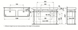 Bijeli keramički dvostruki umivaonik Laufen Pro S 130x46 cm pro za ugradnju u kupaonski namještaj