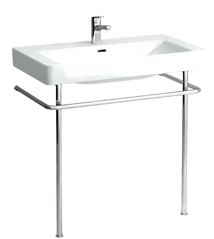 Umivaonik za Kupaonski Ormarić Laufen Pro S 85x46 cm od sjajne bijele keramike s otvorom pro slavinu u sredini.