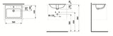 Ugradbeni keramički umivaonik Laufen Pro S 56x44 cm u bijeloj boji s otvorom za pro slavinu u sredini