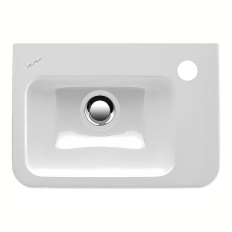 Bijeli keramički mali umivaonik Laufen Pro S 45 x 34 cm s otvorom za pro slavinu u sredini