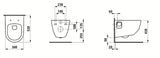 Bijeli viseća WC školjka Laufen Pro bez sustava za ispiranje sa stražnjim odvodom