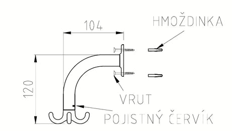 Bijeli zidni vješalice s 4 kukica za kupaonicu pro za ručnike, kupaonske ručnike, odjeću i ogrtače.