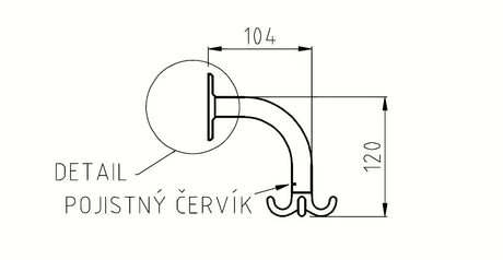 Elegantni kromirani vješalice s 4 kukica za kupaonicu za ručnike, kupaonske ručnike i ogrtač.