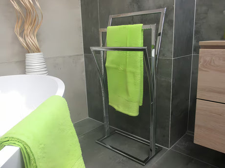 3-kraki samostojeći  kromirani držač ručnika od metala pro za odlaganje manjih ručnika