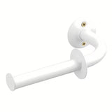 Bijeli zidni držač toaletnog papira s okruglim dizajnom.