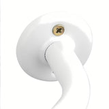 Bijeli zidni držač toaletnog papira s okruglim dizajnom.