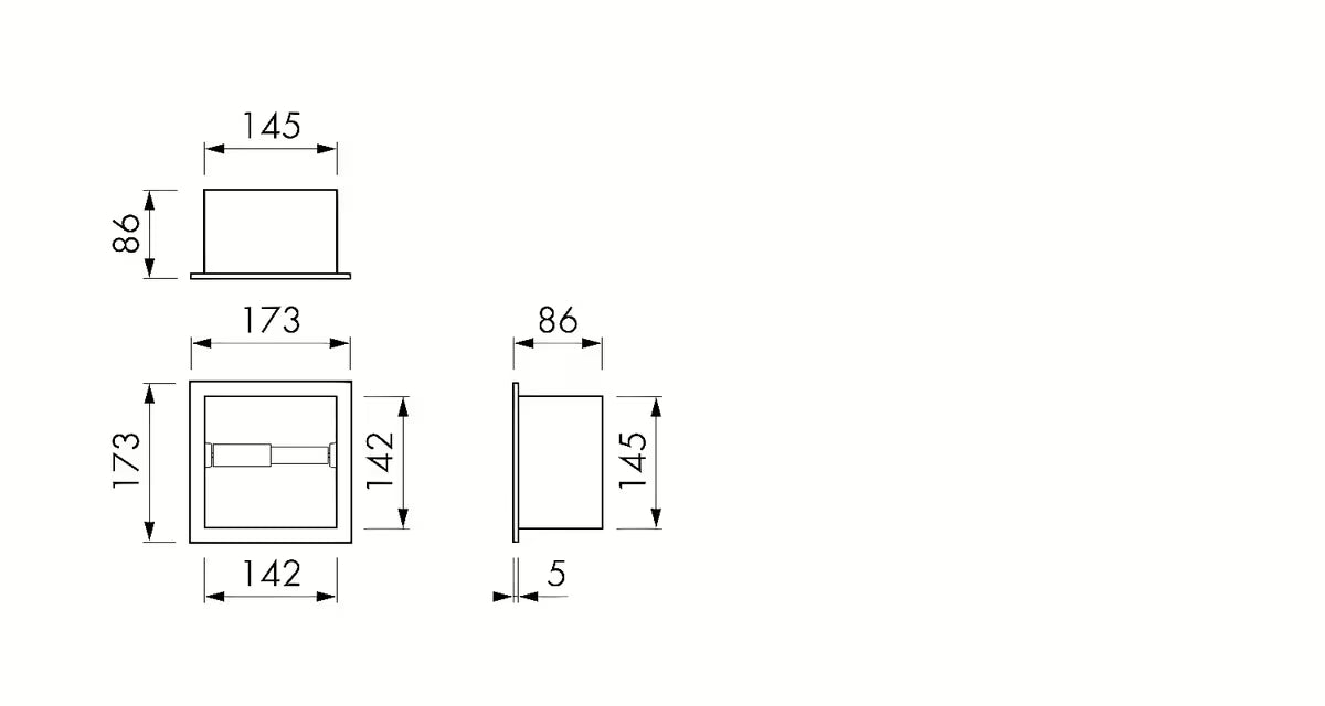 SIKO Multi držač toaletnog papira od brušenog nehrđajućeg čelika za ugradnju u zid