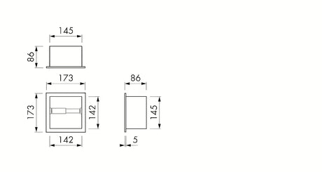 SIKO Multi držač toaletnog papira od brušenog nehrđajućeg čelika za ugradnju u zid