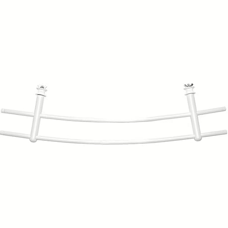 Bijeli lučni držač ručnika za kupaonski radijator Multi u izvedbi s dvostrukom ručkom