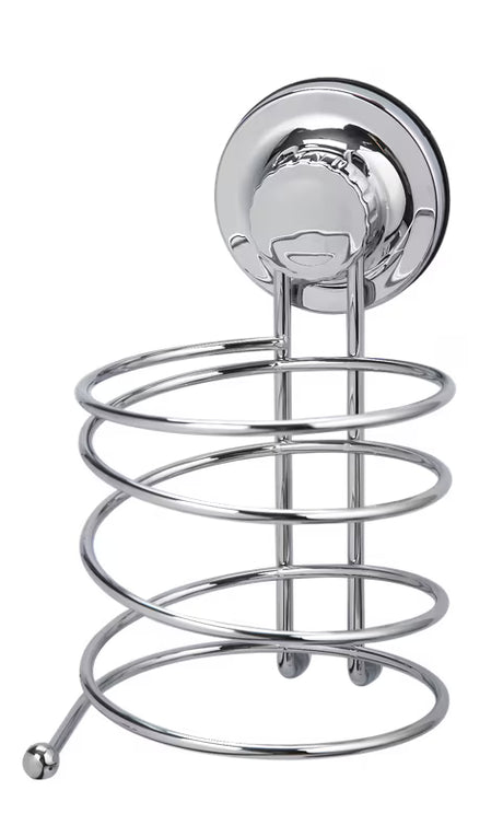 Kromirani zidni držač za sušilo za kosu Multi Ecoloc s vakuumskom čašicom pro za montažu bez bušenja.