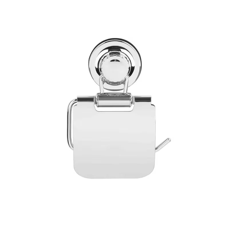 Kromirani držač toaletnog papira s poklopcem Multi Ecoloc s vakuumskom čašicom, montaža bez bušenja.