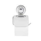 Kromirani držač toaletnog papira s poklopcem Multi Ecoloc s vakuumskom čašicom, montaža bez bušenja.