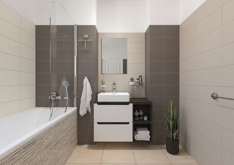 Zidna polica Multi Ecoloc u krom izvedbi s vakuumskom čašicom pro montažu bez bušenja