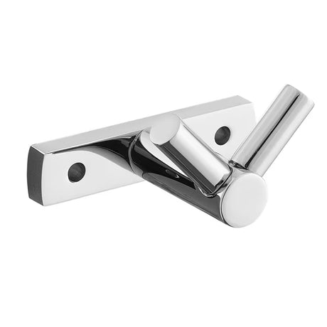 Elegantni zidni dvostruka kuka u krom izvedbi za kupaonicu