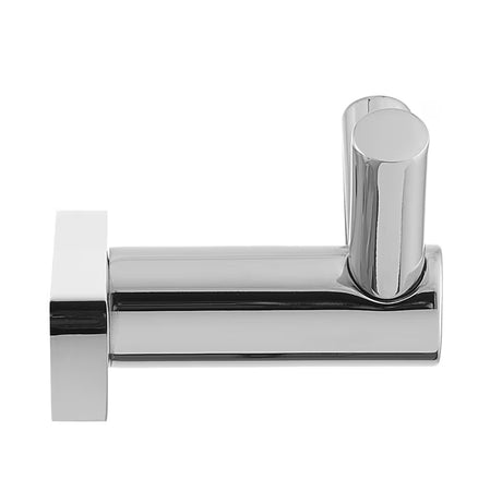 Elegantni zidni dvostruka kuka u krom izvedbi za kupaonicu