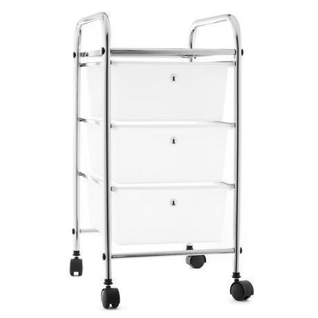 Multi Element Chrome kolica s kotačićima i tri uklonjive plastične ladice za kupaonicu