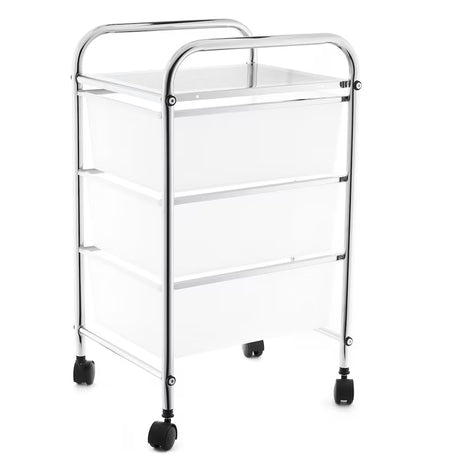 Multi Element Chrome kolica s kotačićima i tri uklonjive plastične ladice za kupaonicu