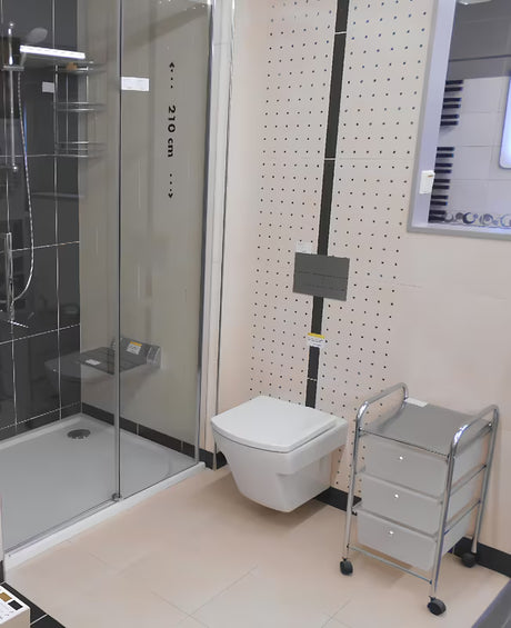 Multi Element Chrome kolica s kotačićima i tri uklonjive plastične ladice za kupaonicu