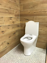 Multi Eur WC kombi Rimless u bijeloj boji s potpuno obloženim donjim dijelom i slim sjedalom soft Close.