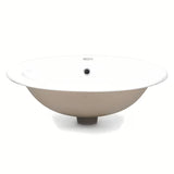 Bijeli keramički ugradbeni umivaonik Multi Eur s otvorom pro za slavinu u sredini, 55 x 47,5 cm.