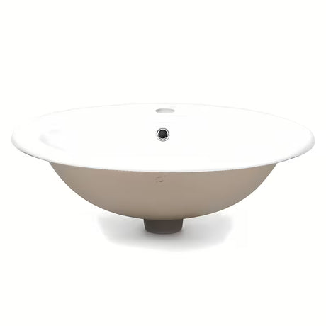 Bijeli keramički ugradbeni umivaonik Multi Eur s otvorom pro za slavinu u sredini, 55 x 47,5 cm.