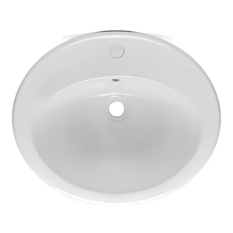 Bijeli keramički ugradbeni umivaonik Multi Eur s otvorom pro za slavinu u sredini, 55 x 47,5 cm.