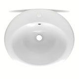 Bijeli keramički ugradbeni umivaonik Multi Eur s otvorom za pro slavinu u sredini, 51x45,5 cm.