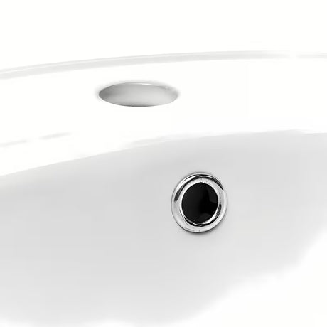 Bijeli keramički ugradbeni umivaonik Multi Eur s otvorom pro za slavinu u sredini, 51x45,5 cm.