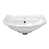 Bijeli viseće keramički umivaonik Multi 50 x 39,5 cm s otvorom pro za slavinu u sredini