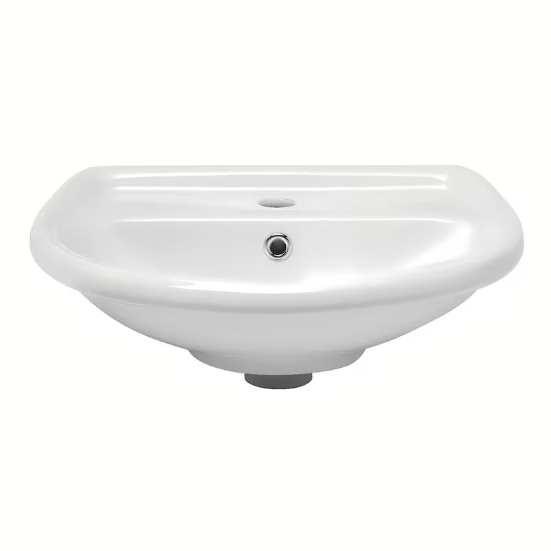 Bijeli viseće keramički umivaonik Multi 50 x 39,5 cm s otvorom pro za slavinu u sredini