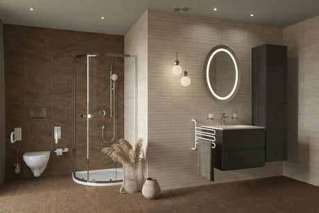 Bijeli fiksni pomoćni ručka za kupaonicu, zidna montaža