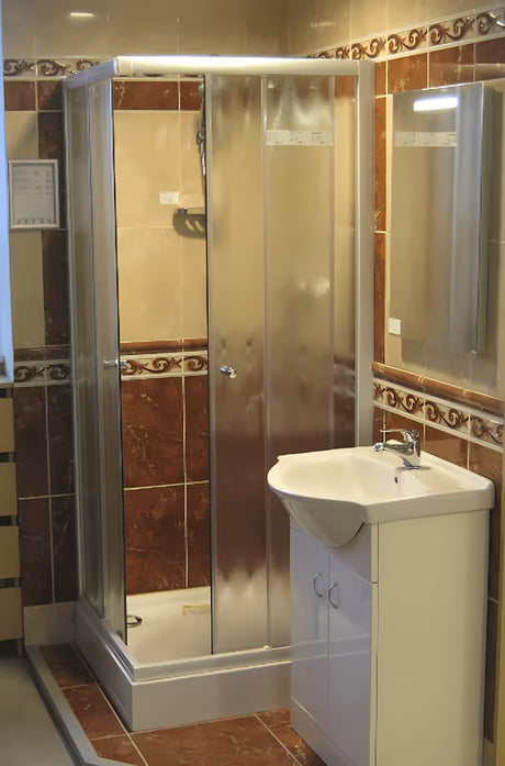 Bijela kvadratna tuš kada od akrilata 80x80 cm, visina 15 cm