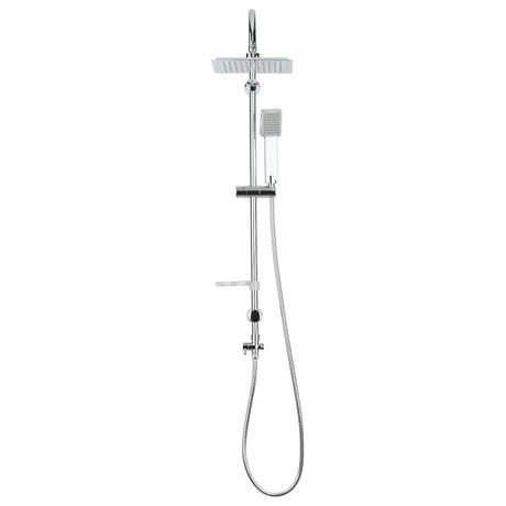 Kromirani tuš sustav Multi s nadglavnim i ručnim tušem, kvadratnog dizajna