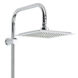 Kromirani tuš sustav Multi s nadglavnim i ručnim tušem, kvadratnog dizajna