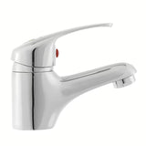 Kromirana jednoručna baterija stojeća miješalica za umivaonik Multi bez odvoda zaobljenog dizajna.