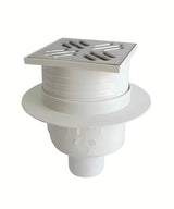 Praktični donji nehrđajući podni sifon/slivnik Multi u krom izgledu, promjer 50 mm.