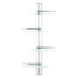 Kromirana kupaonska polica s četiri podesive police za kozmetiku