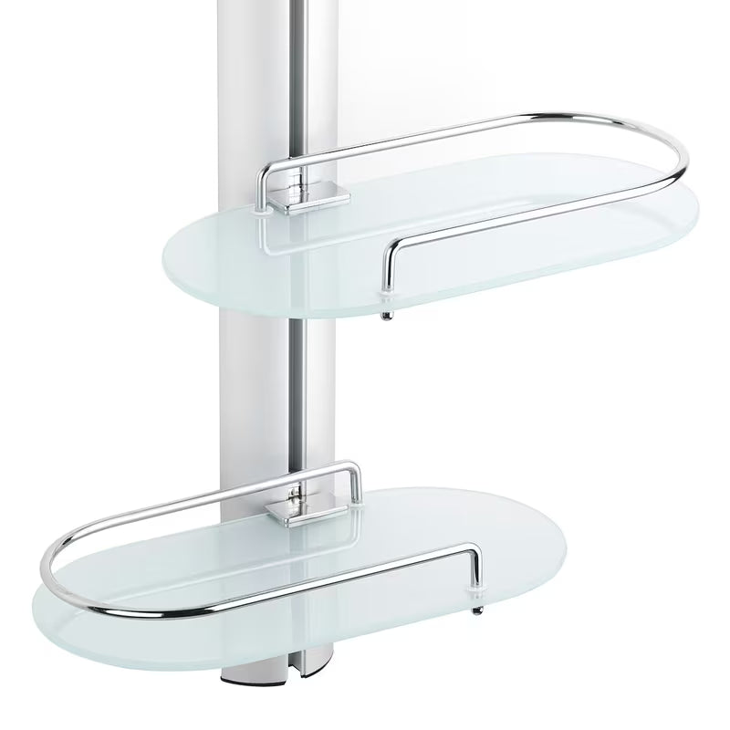 Kromirana kupaonska polica s četiri podesive police za kozmetiku